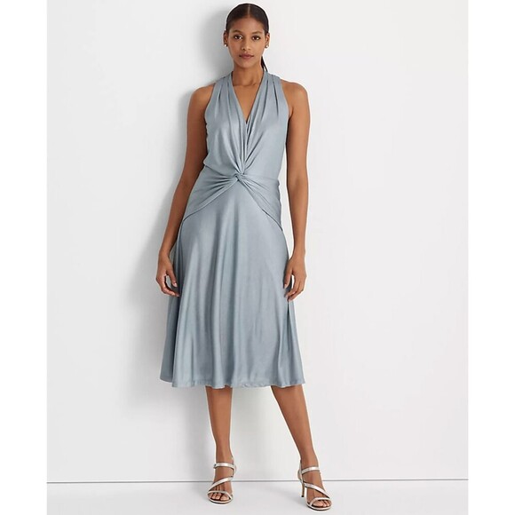 Lauren Ralph Lauren Dresses & Skirts - NEW Lauren Ralph Lauren Women's 10 Foil-Print Jersey Twist-Front Dress NWT $245